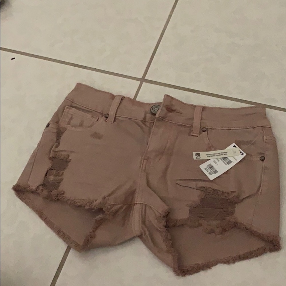 pink jean shorts